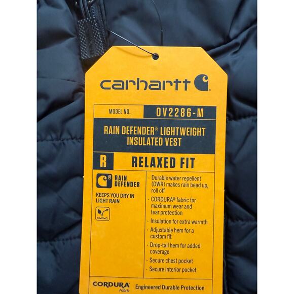 Carhartt Men’s Rain Defender Insulated Vest Lightweight Size 3XL Relaxed Fit NWT - Picture 11 of 11